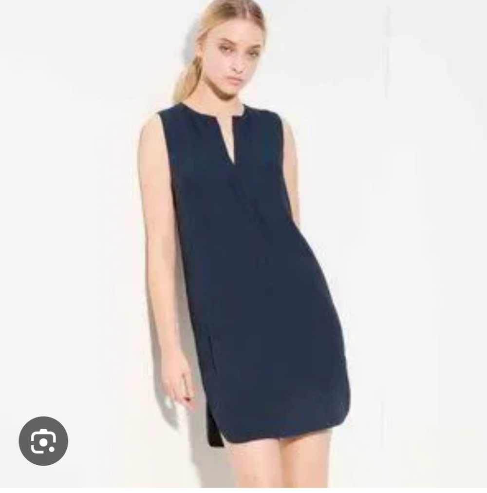 Vince Navy Sleeveless Mini Dress